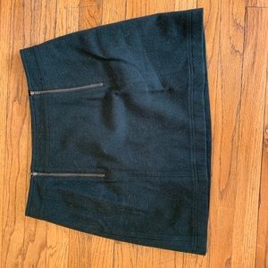 madewell forest green wool mini